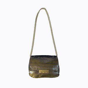 Gold Metallic Bag Chain Crossbody Y2K Retro Chic Disco Glam 90s Old Money Chic